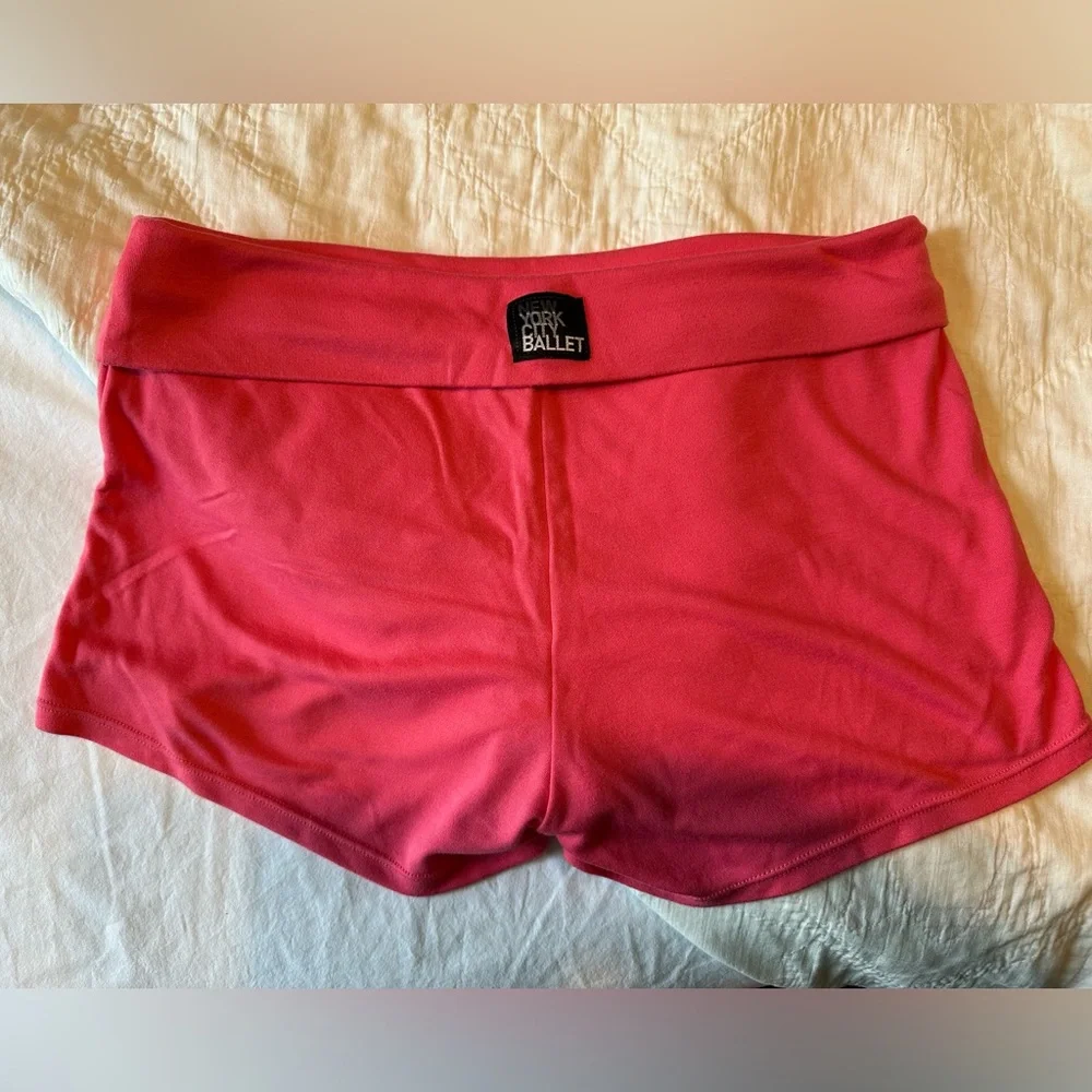 Danskin NYCB Hot Pink Fold Over Dance Short - Picture 3 of 5